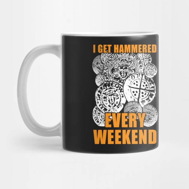 Funny hammered coin t-shirt for those that love metal detecting by Diggertees4u